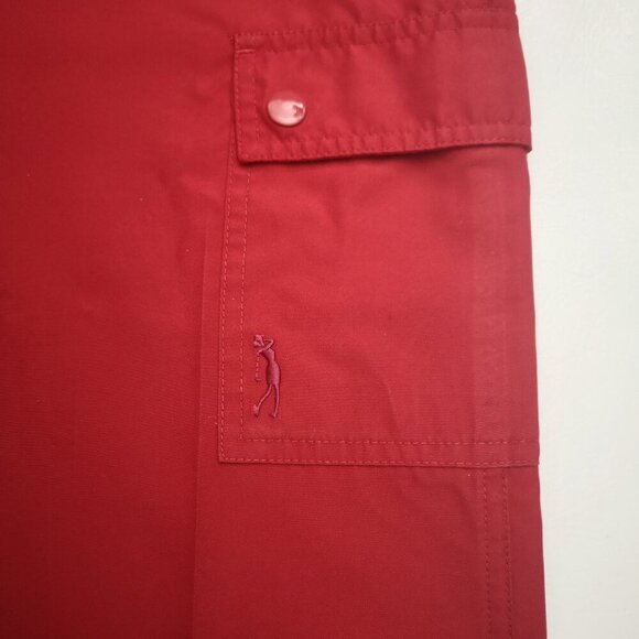 Izod Ladies Size 12 X-tra Dry Ankle Length Red Straight Wide Legs Golf Pants - Picture 8 of 12